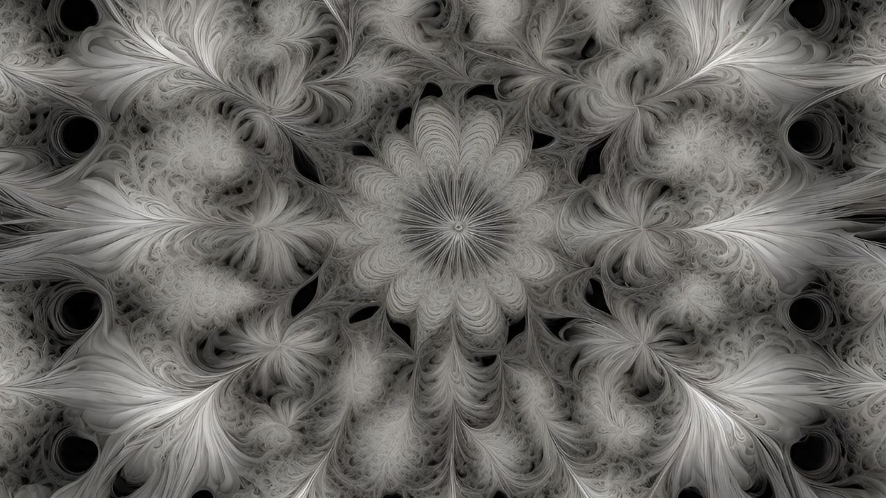 A zoomed-in view of a fractal pattern, showcasing its intricate designs